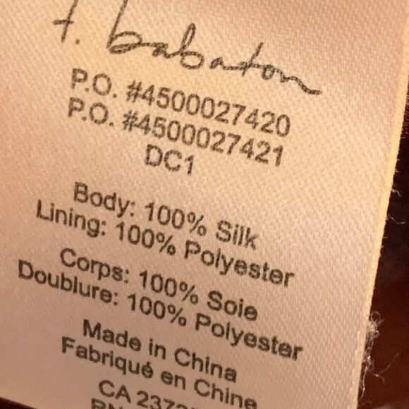 T.Babaton sleeveless top, 100% silk, elasticized waist, deep V, Sz XS - Picture 4 of 16